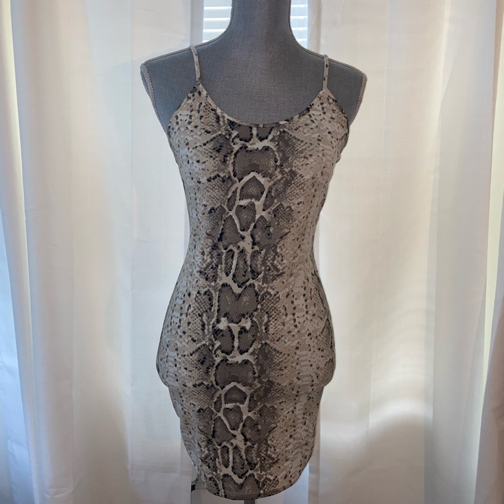 Snake Skin Bodycon Dress